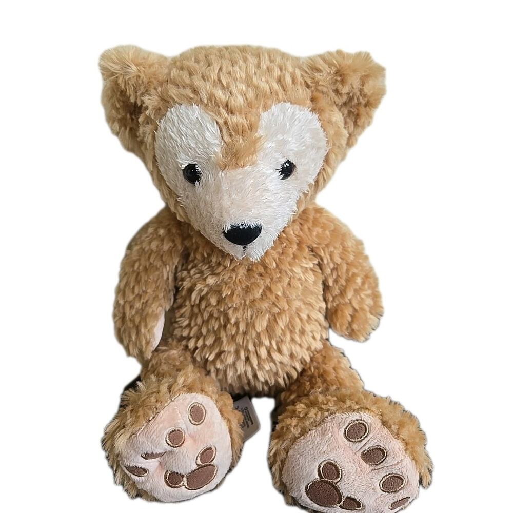 Disney Parks Hidden Mickey Duffy The Disney Bear 14'' Plush Shaggy Tan